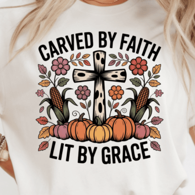 CARVED BY FAITH, LIT BY GRACE - SCREEN PRINT