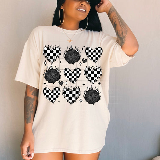 CHECKERED HEARTS - SCREEN PRINT