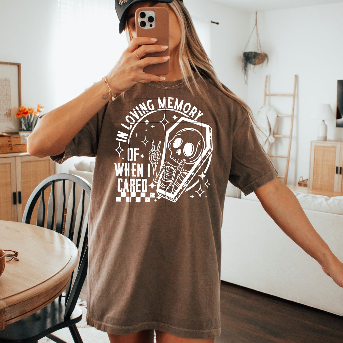 IN LOVING MEMORY OF WHEN I CARED - SCREEN PRINT