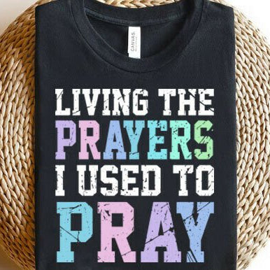 LIVING THE  PRAYERS I USED TO PRAY - SCREEN PRINT